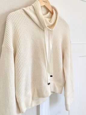 Prana Chanavey Funnel Neck Pullover Sweater Chenille New Small Ivory Cream